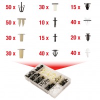 Apdailos tvirtinimo spaustukų rinkinys Mitsubishi, 370 vnt. (420.0500, KS TOOLS)