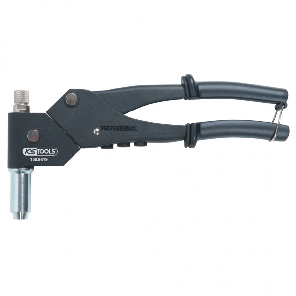 Hand riveter with 360° swivel head for rivets and rivet nuts (150.9619, KS TOOLS)