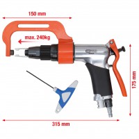 Pneimatisko punktmetinājumu urbju Fastdrill komplekts, 3 daļu (515.1310, KS TOOLS)