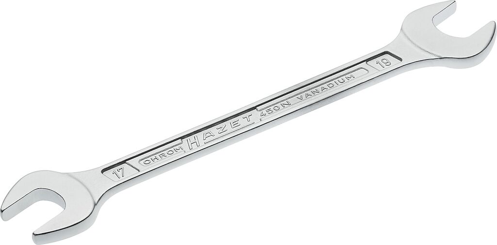 Divpusējā uzgriežņatslēga, ārējais sešstūra profils, 17 × 19 mm (450N-17X19, HAZET)