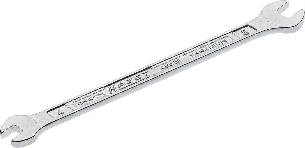 Divpusējā uzgriežņatslēga, ārējais sešstūra profils, 4 × 5 mm (450N-4X5, HAZET)