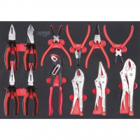 SCS plier set, 12 pcs, in 1/1 system insert (711.1012, KS TOOLS)