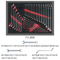 Wrench set, 35 pcs, in 1/1 system insert (711.3035, KS TOOLS)