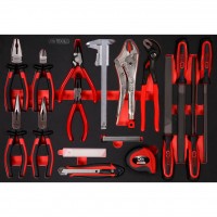 Pliers and file set in foam insert, 28 pcs (811.0019, KS TOOLS)