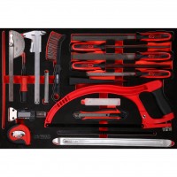 Measuring tool and file set in foam insert, 28 pcs (811.0028, KS TOOLS)