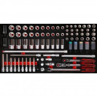 1/2" socket set in foam insert, 85 pcs (813.0085, KS TOOLS)