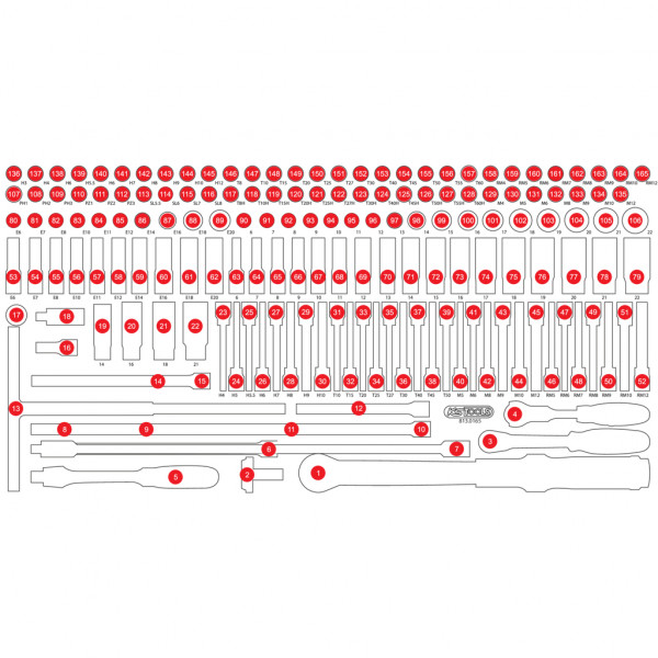 Empty foam insert for 813.0165 (813.0165-97, KS TOOLS)