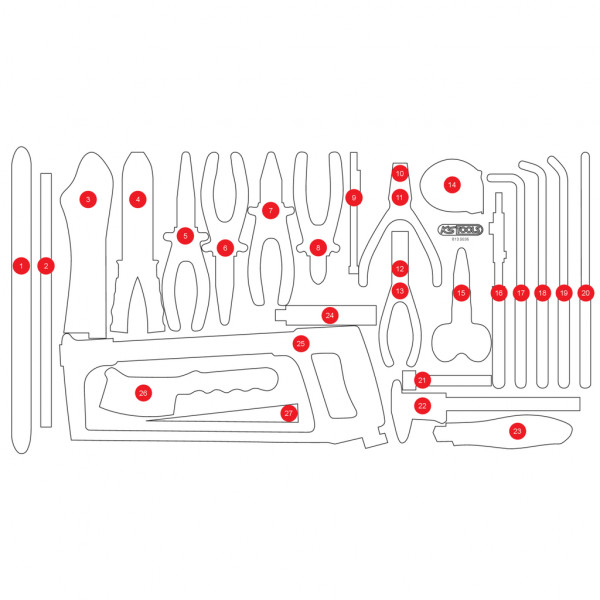 Empty foam insert for 813.0036 (813.0036-97, KS TOOLS)