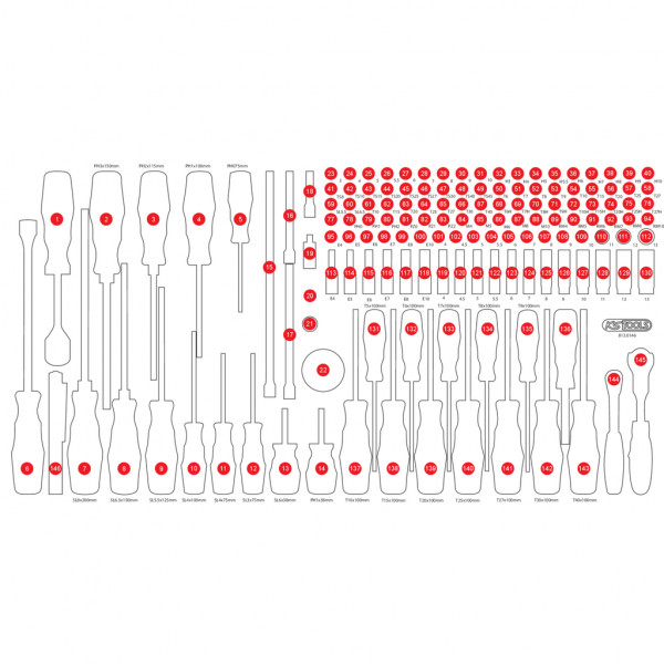 Empty foam insert for 813.0146 (813.0146-97, KS TOOLS)