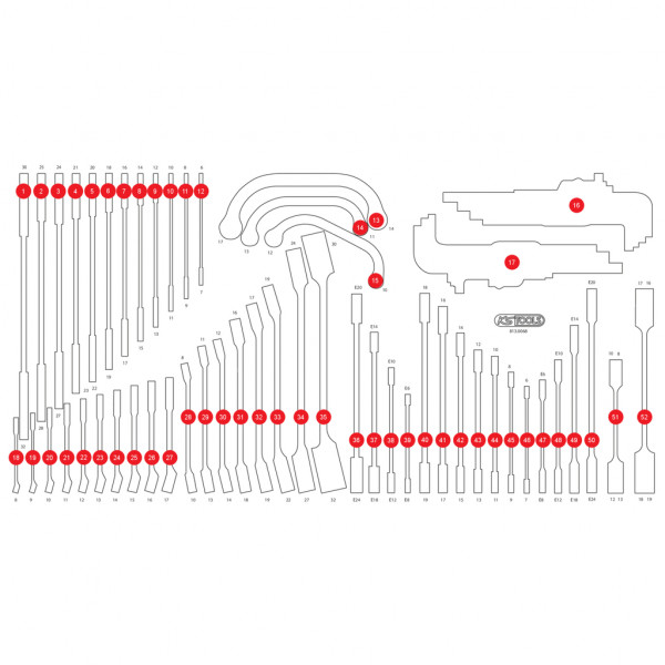 Empty foam insert for 813.0068 (813.0068-97, KS TOOLS)