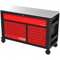 PERFORMANCEplus P45 tool trolley with 14 drawers, black/red, empty (873.7014, KS TOOLS)