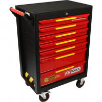 ECOline workshop trolley with 7 drawers, black/red/yellow (897.1007, KS TOOLS)