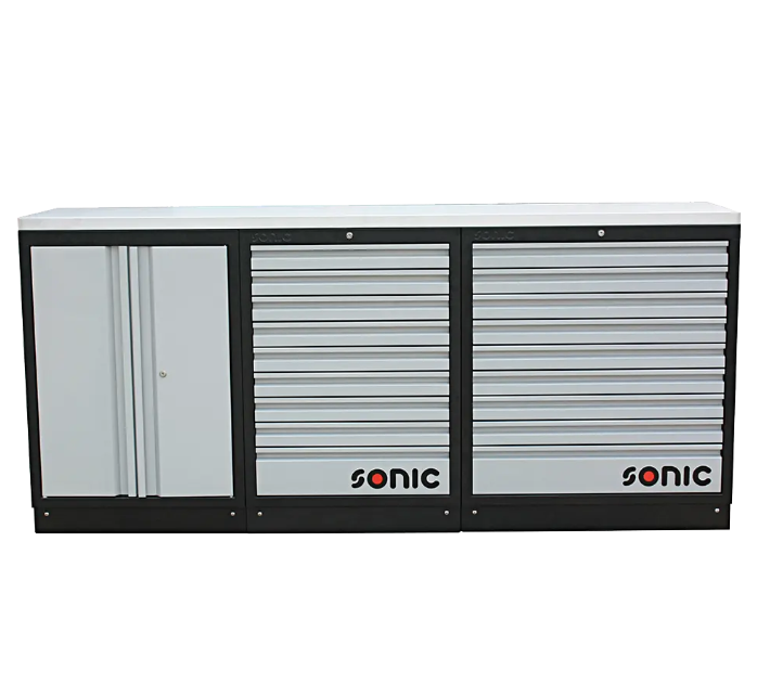 Profesionalus darbastalis su nerūdijančio plieno stalviršiu, 2193 mm (4731807, SONIC)