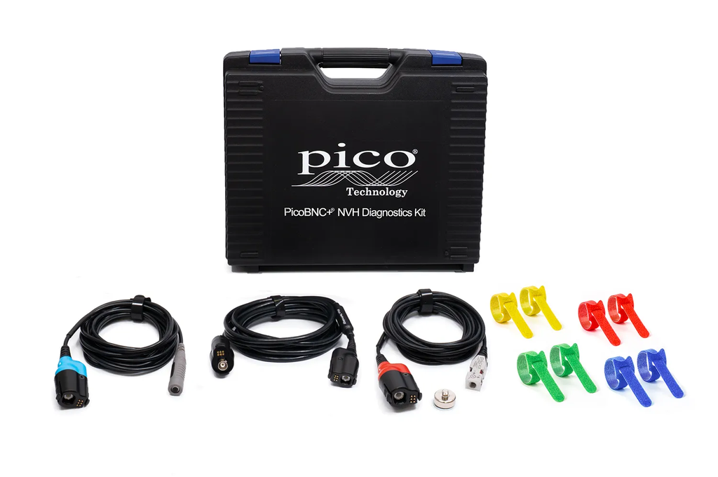 PicoBNC+ triukšmo, vibracijų ir šiurkštumo (NVH) diagnostikos 1 kanalo pradinis rinkinys nešiojimo dėkle (PQ427, PICO)