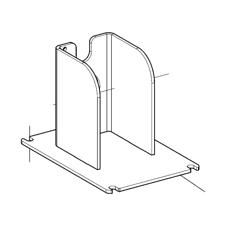 Black painted pedal support (B4103200, RAVAGLIOLI)