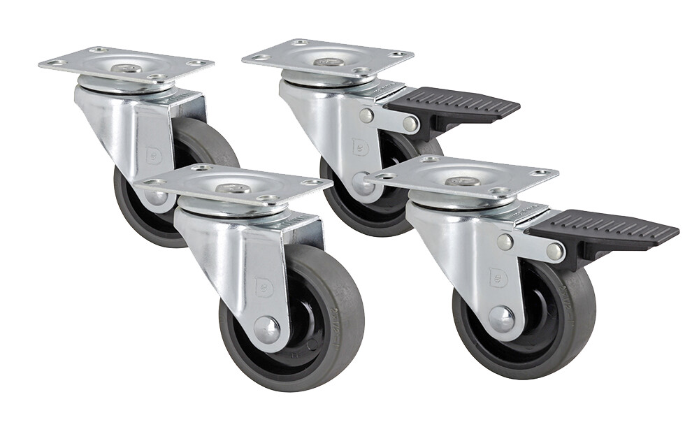 Caster set for MSS 26 inch trolley, 4 pcs (47494, SONIC)