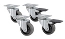 Caster set for MSS 26 inch trolley, 4 pcs (47494, SONIC)