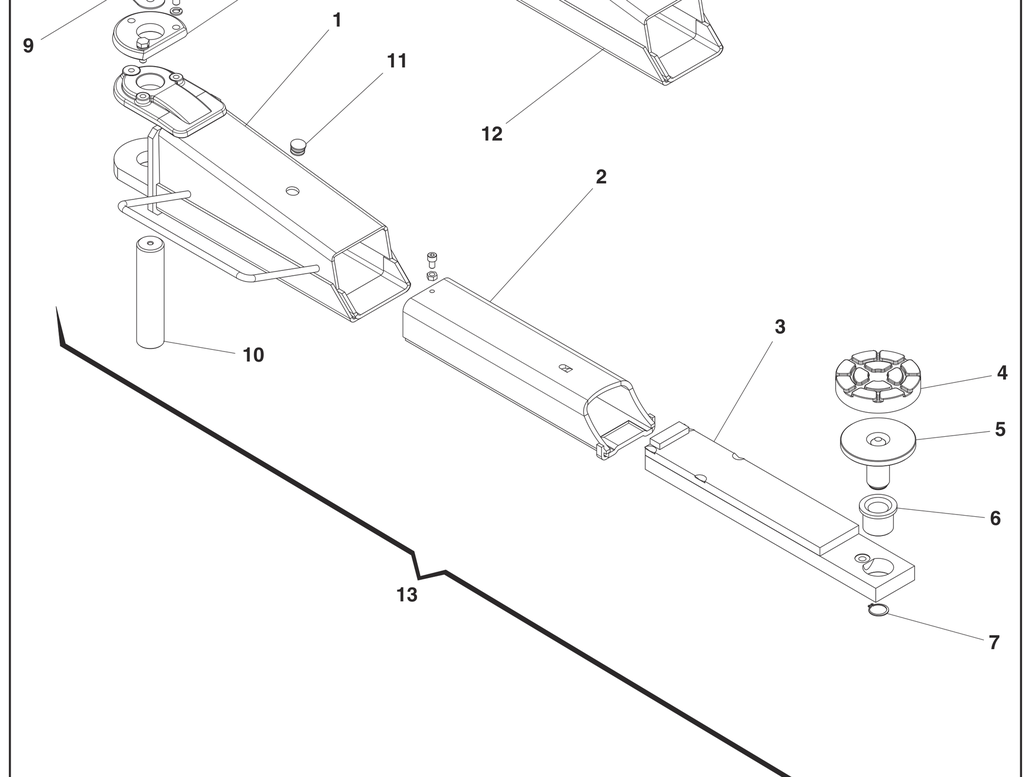 Short lift arm K 349, right-hand (047092524, RAVAGLIOLI)