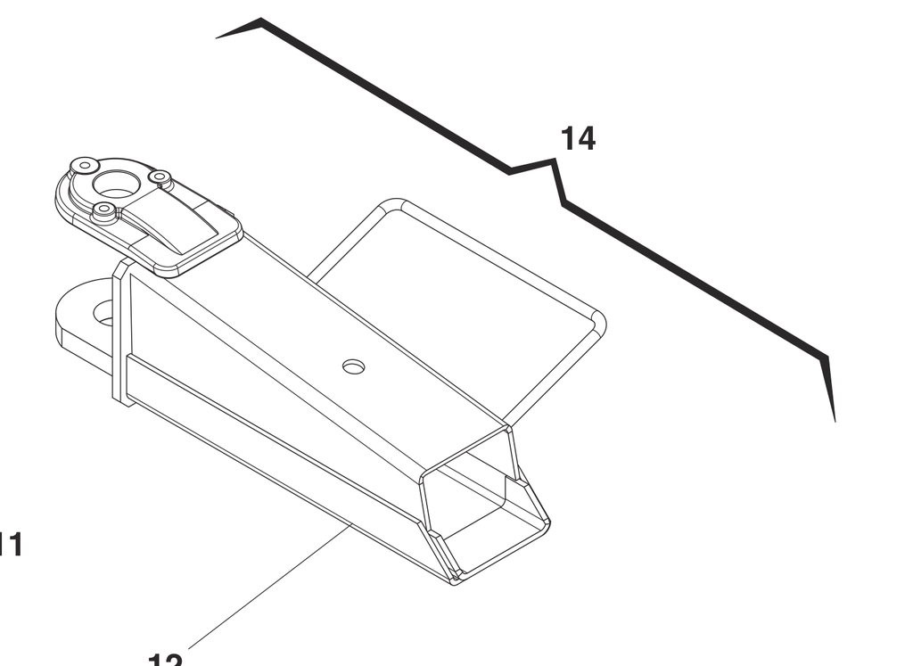 Short lift arm K 349, left-hand (047096023, RAVAGLIOLI)