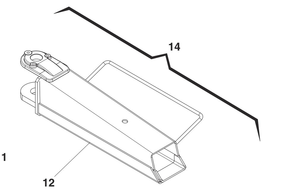 LH arm assembly LIK 349 (047097562, RAVAGLIOLI)