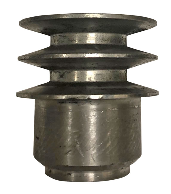 Small pulley with 2 grooves, dia. 62 mm (047218250, RAVAGLIOLI)