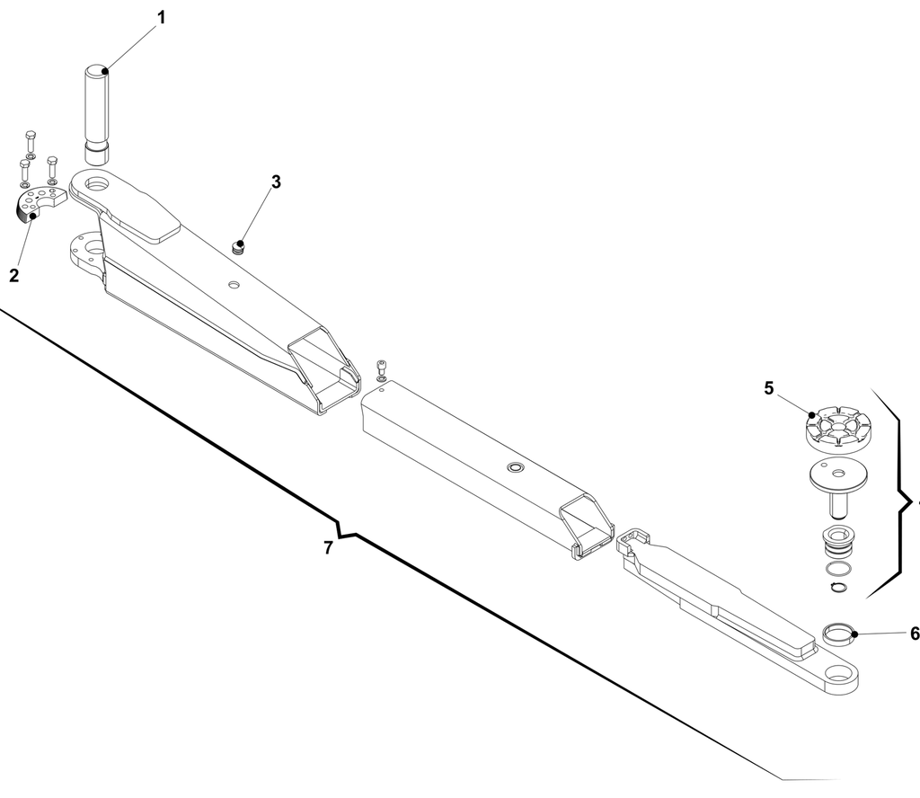 Short lift arm assembly KPX42LIK (047390370, RAVAGLIOLI)