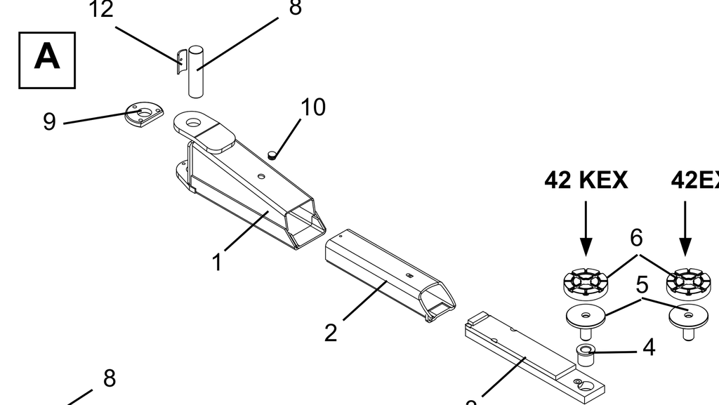 Short arm assembly KPH.32 EI3FM SS (048490270, RAVAGLIOLI)