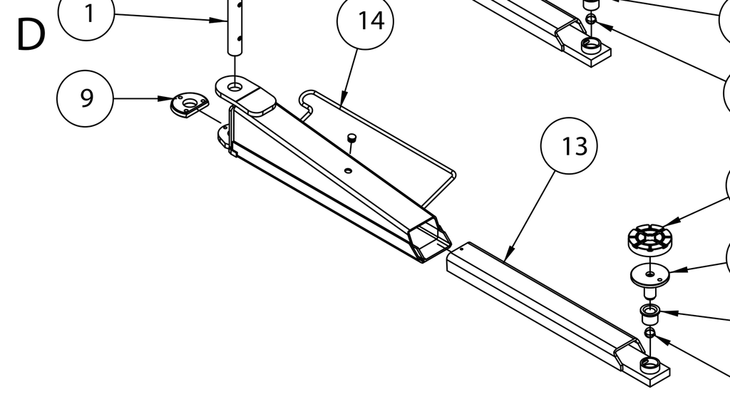 Long arm assembly 370.50K (048790290, RAVAGLIOLI)