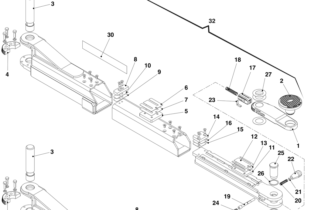 Long lift arm EV, right (049690100, RAVAGLIOLI)