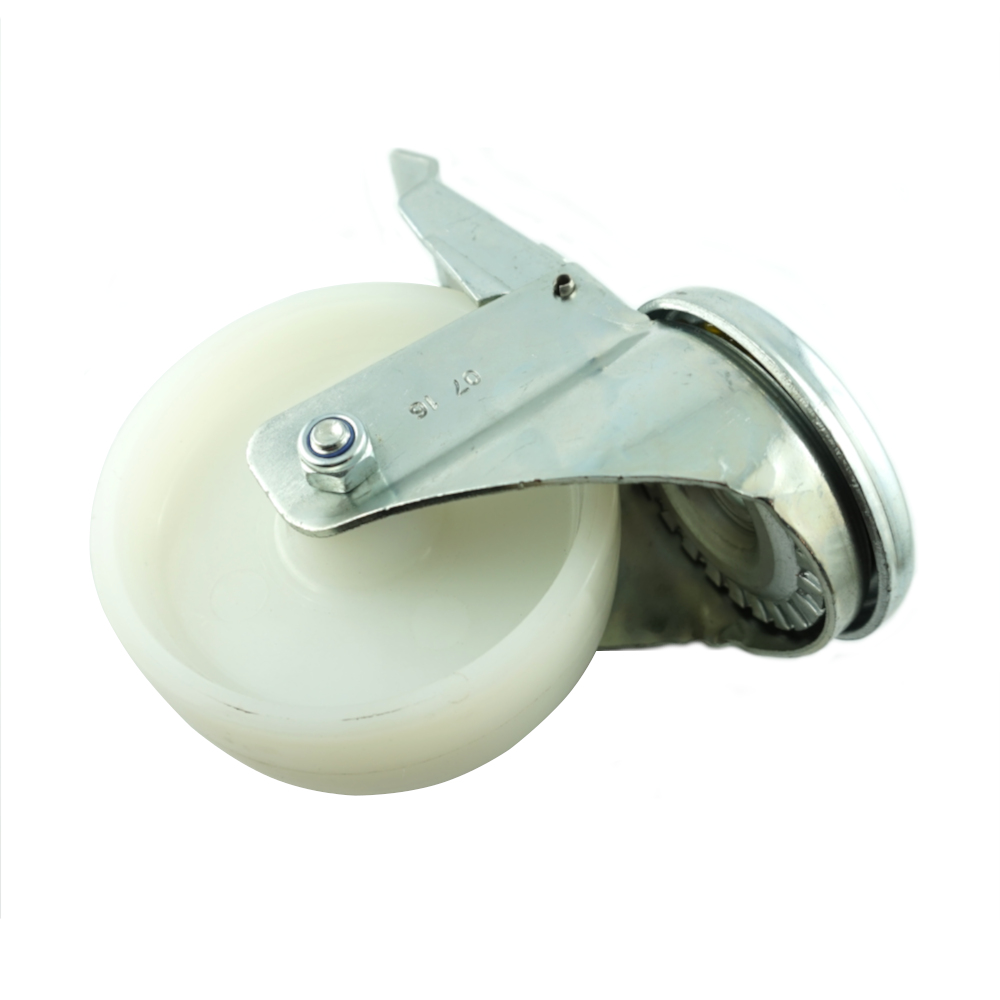 Swivel castor D100 with brake, galvanized (105391, RAVAGLIOLI)