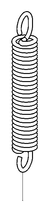 Traction spring, galvanized (129717310, RAVAGLIOLI)