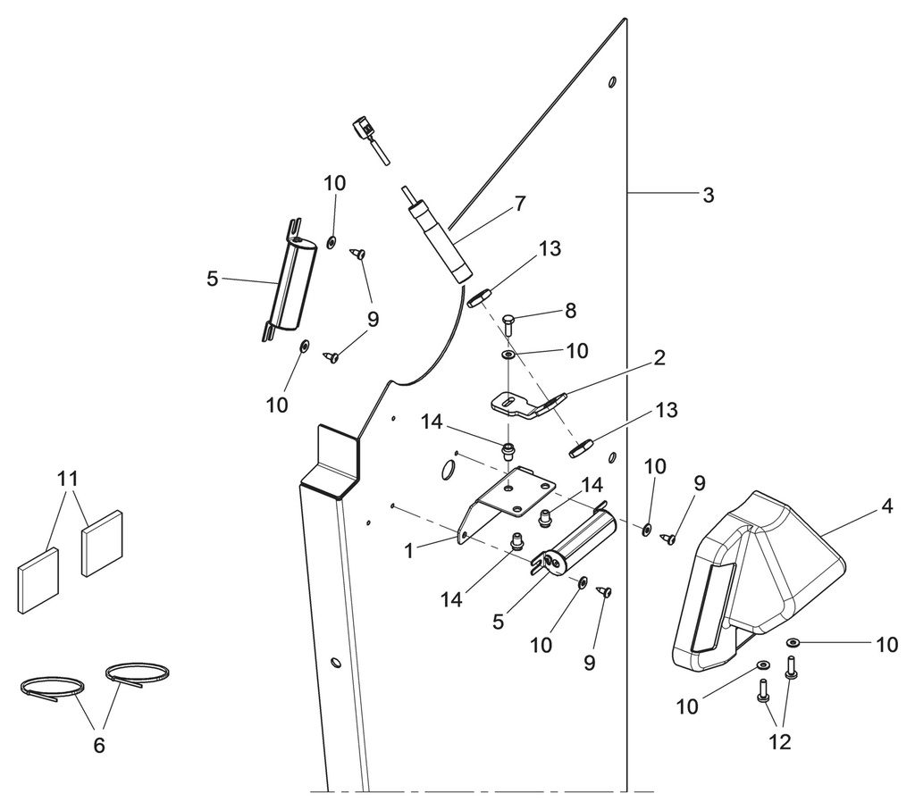 Six o clock laser and illumination assembly (130192050, RAVAGLIOLI)