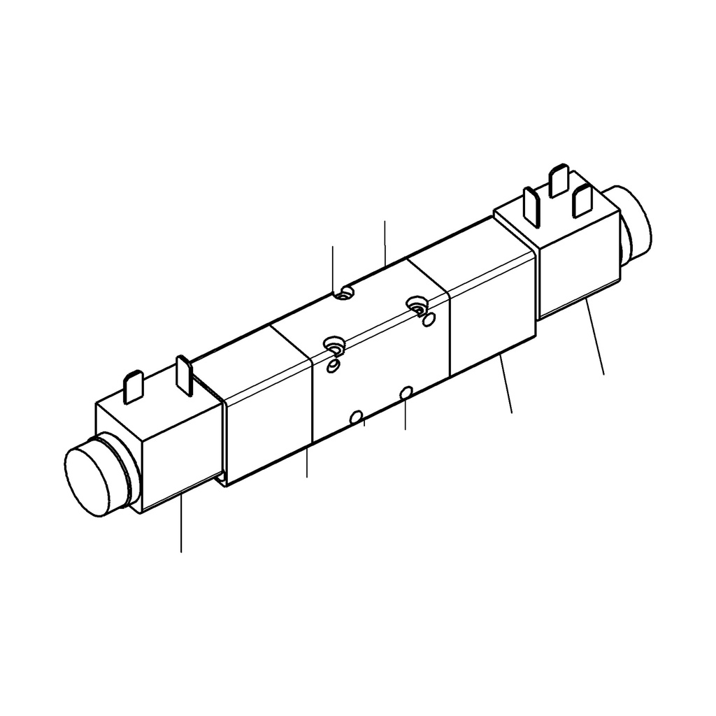 Elektromagnetinis vožtuvas 5/2 NC, 1/8 col., 24 V (130192130, RAVAGLIOLI)