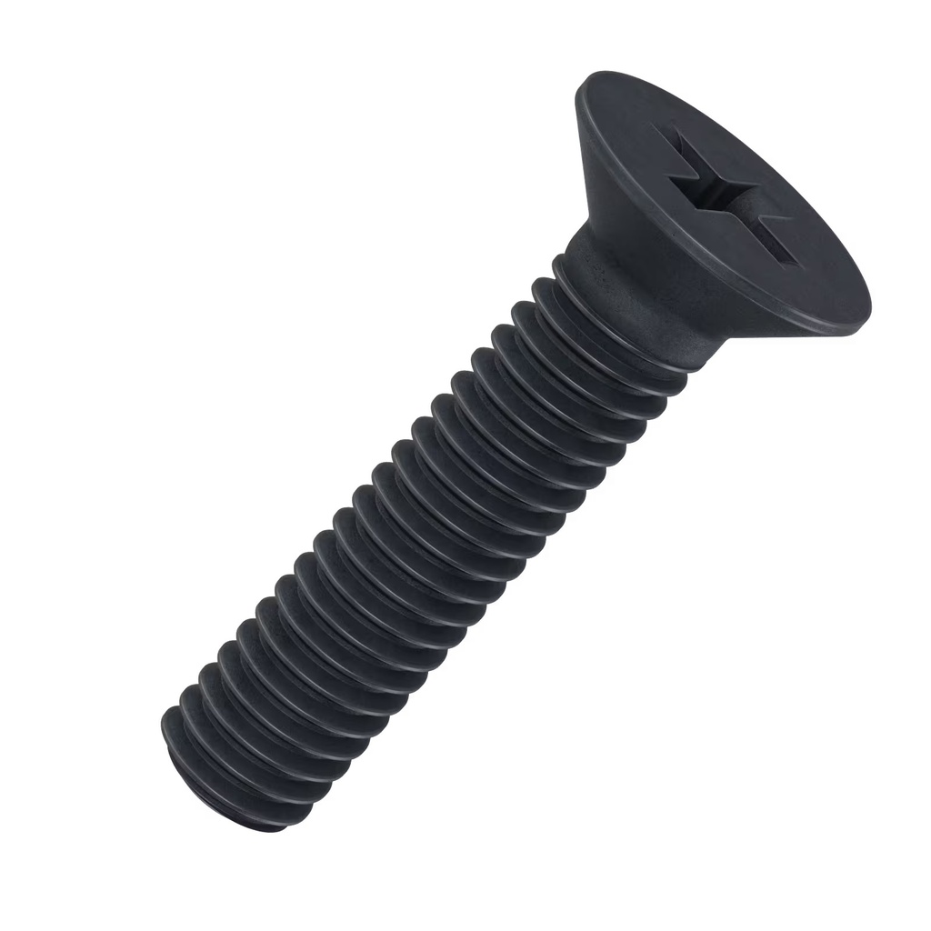 Cross-Recessed Countersunk Screw M3x12 UNI 7688, Black (267516, RAVAGLIOLI)