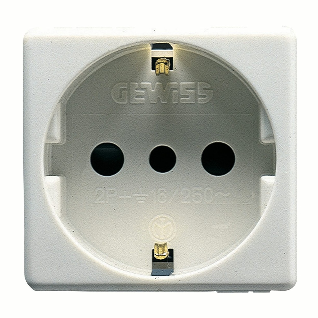 SCHUKO kontaktligzda 2P ar zemējumu 16A 250V, GW20205 (520074, RAVAGLIOLI)