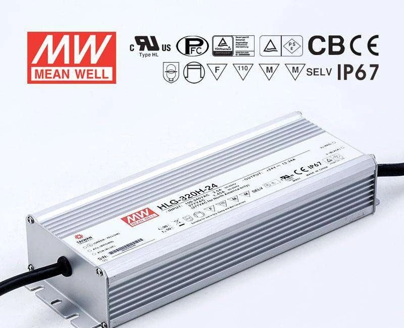 Power supply Mean Well HLG-320H-24, 320 W 24 V (569073, RAVAGLIOLI)