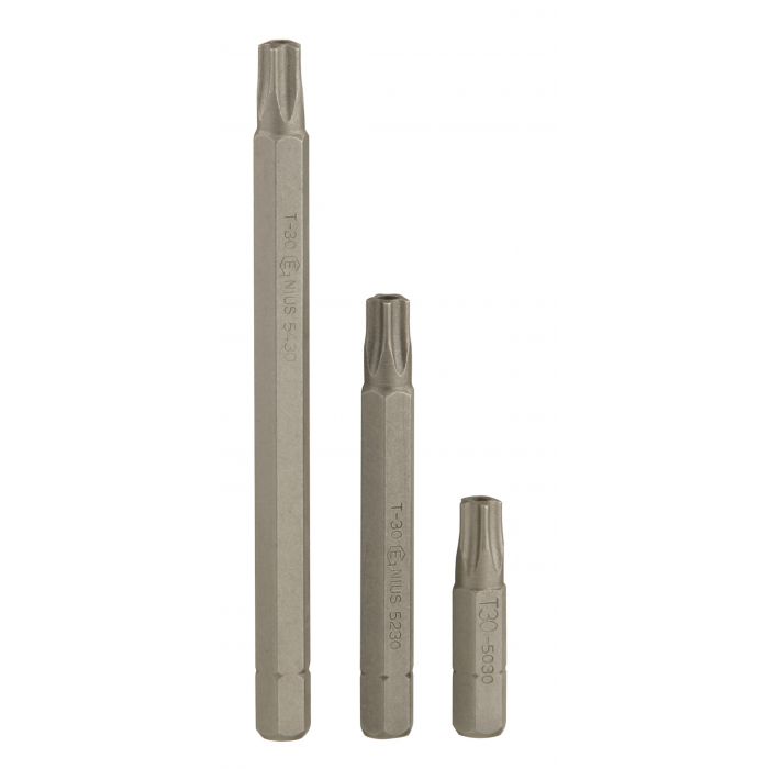 5-lobe tamperproof bit, 1/4" shank, 30 mm, T10 (5010, GENIUS)