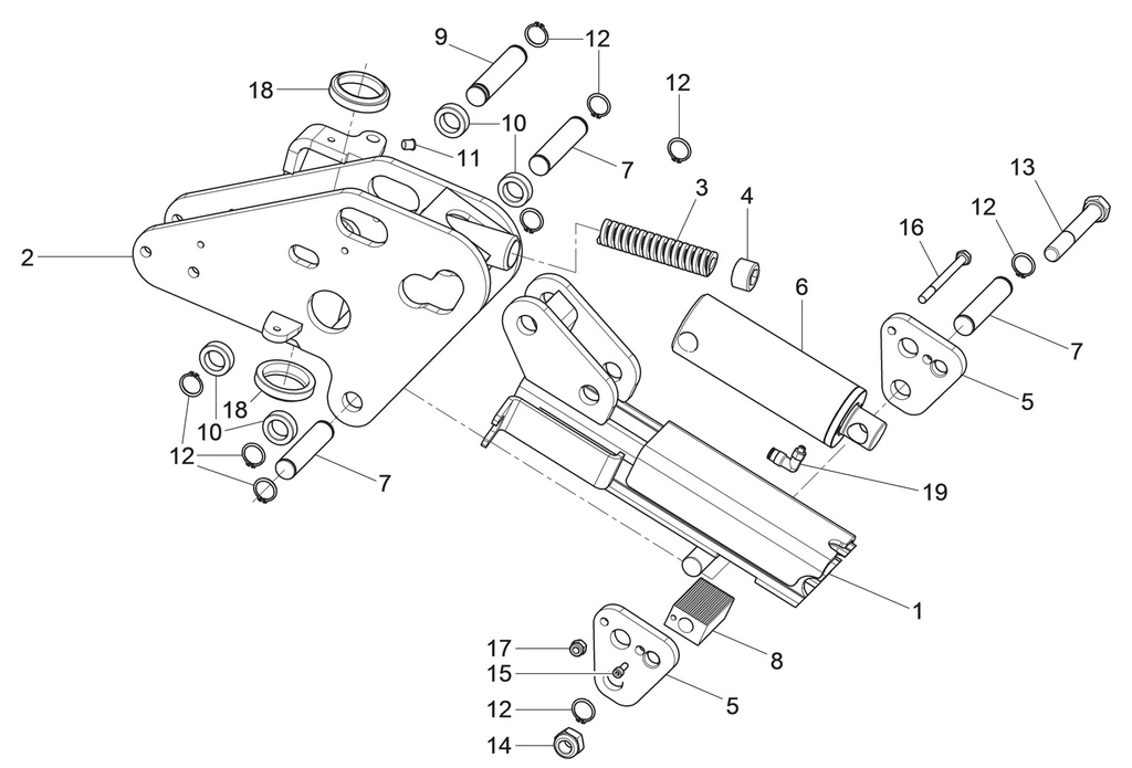 Lower arm support assembly (710291680, RAVAGLIOLI)