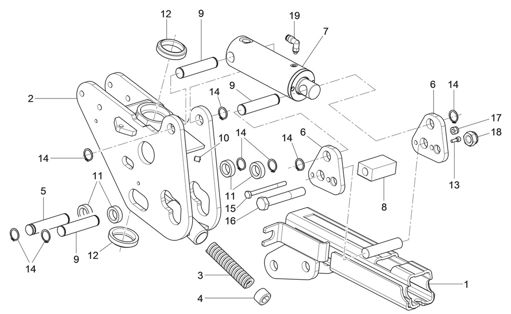 Upper arm support assembly (710291690, RAVAGLIOLI)