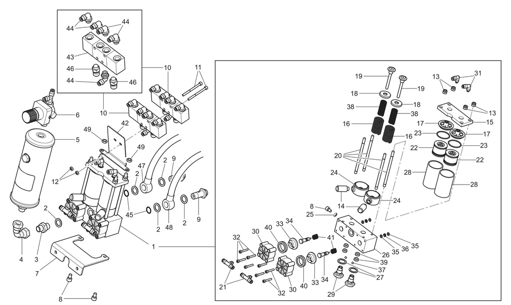 TC3900 pressure unit assembly (710292900, RAVAGLIOLI)