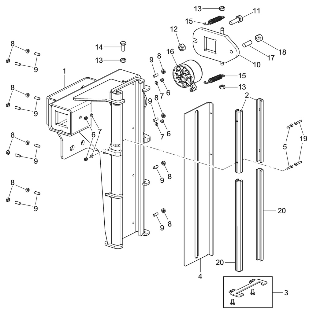 Mounting tool carriage assembly (730093580, RAVAGLIOLI)