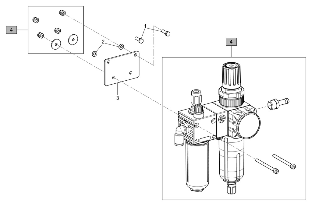 Air conditioning assembly kit 645pro (730190020, RAVAGLIOLI)