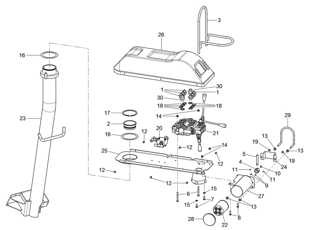 Carriage control assembly (750590062, RAVAGLIOLI)