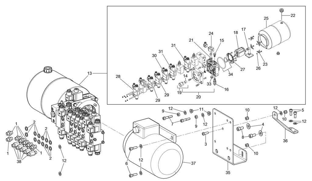 Centering unit, complete NAV43/63/73 BTH (752293880, RAVAGLIOLI)