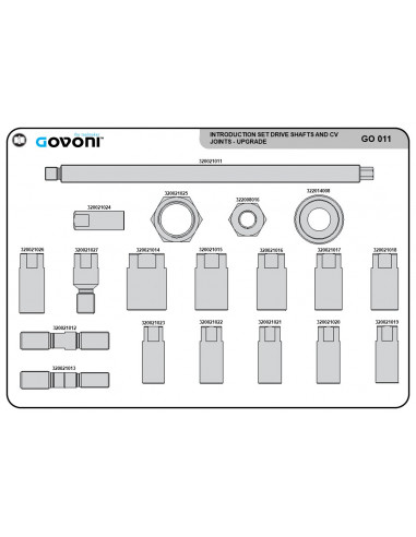 Introduction set drive shafts and cv joints (GO011, GOVONI)