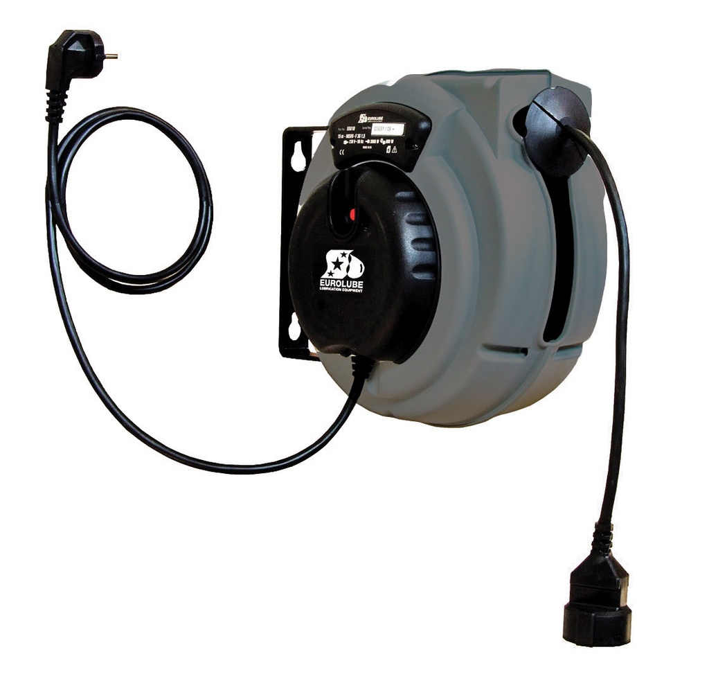 E15 cable reel 230 V – 15 m (55010, EUROLUBE)