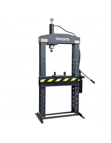 Hydraulic press with double speed hand pump and mobile ram, 20 t (GO1410, GOVONI)