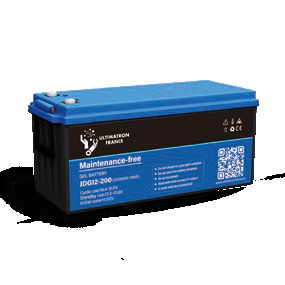 Gela dziļās izlādes saules enerģijas akumulators 12 V 200 Ah (JDG-12-200, ULTIMATRON)