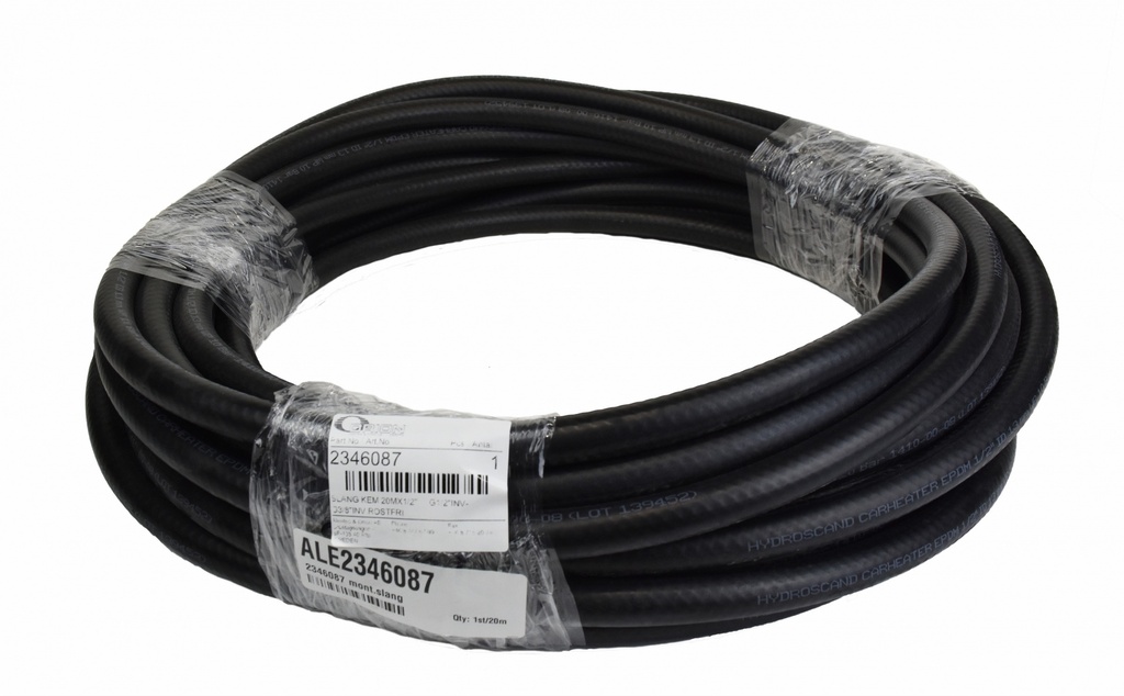 Chemikalų žarna 20 m x 1/2 col., G1/2 col. (vid.) – G3/4 col. (vid.), nerūdijantis plienas (3070045, EUROLUBE)