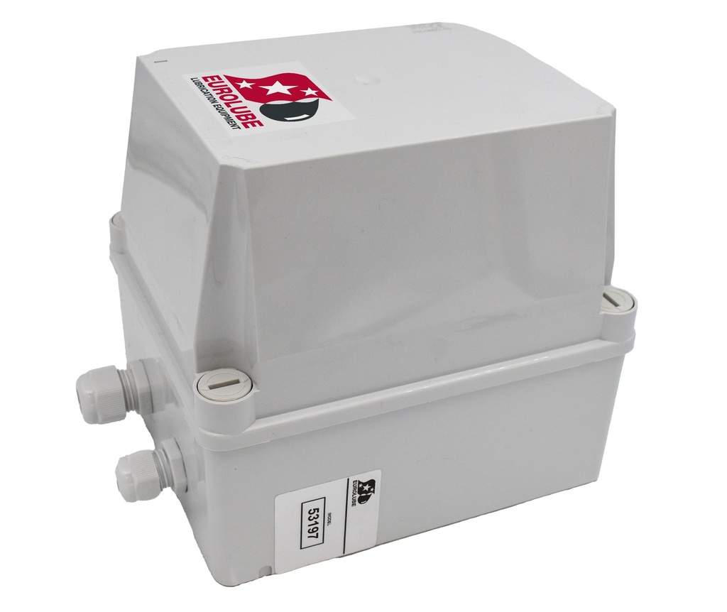 Power supply unit with relay for waste oil pumps, 230 V → 24 V DC 5 A (53197, EUROLUBE)